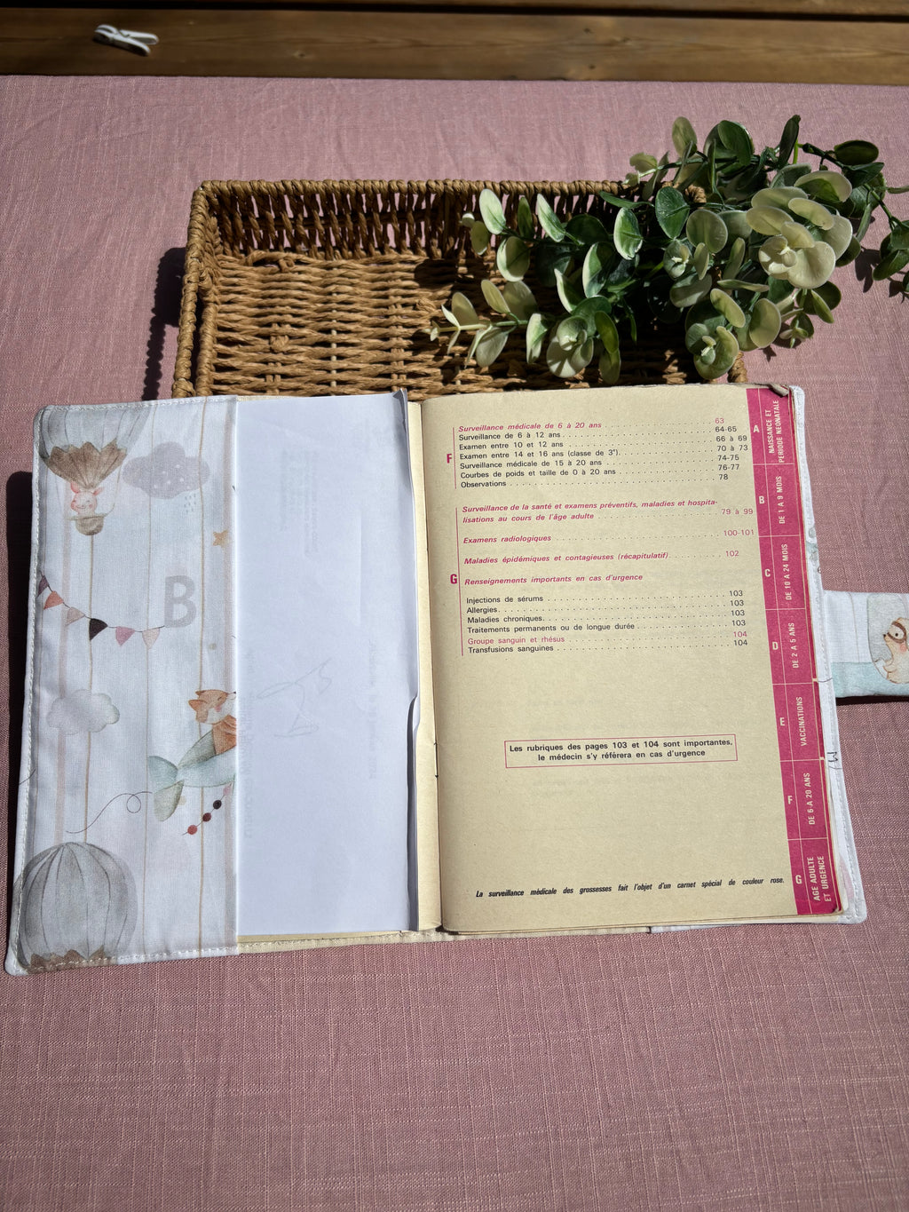 Protège carnet de santé