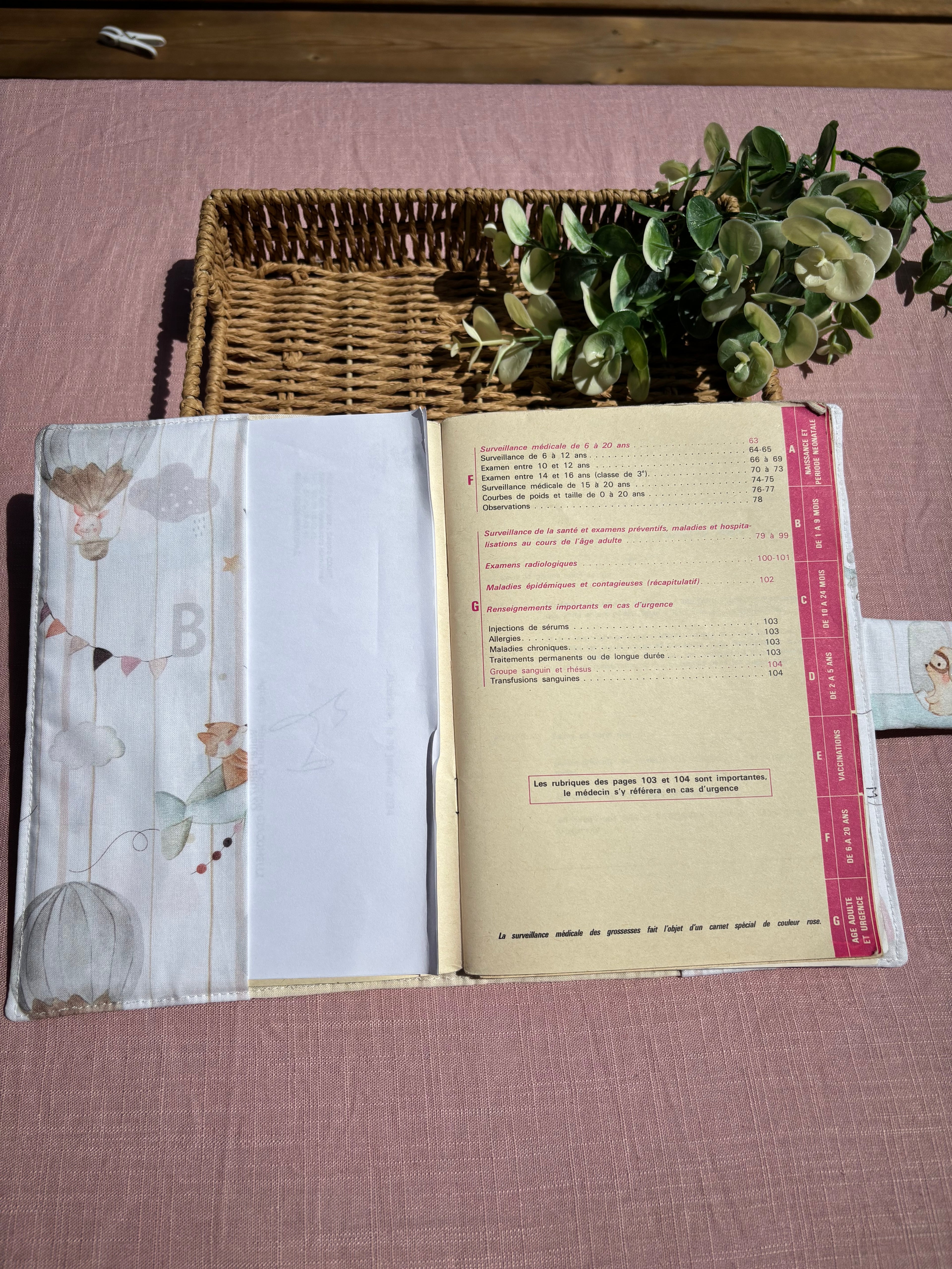 Protège carnet de santé