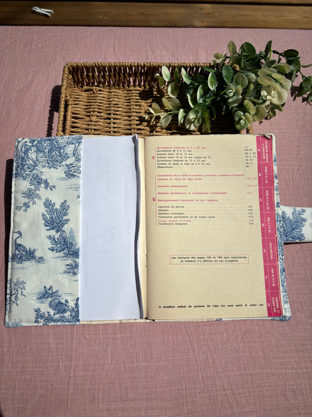 Protège carnet de santé